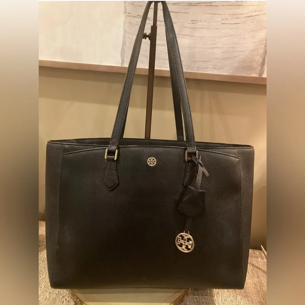 TORY BURCH ROBINSON TOTE BAG‎ Small SAFFIANO LEATHER PURSE